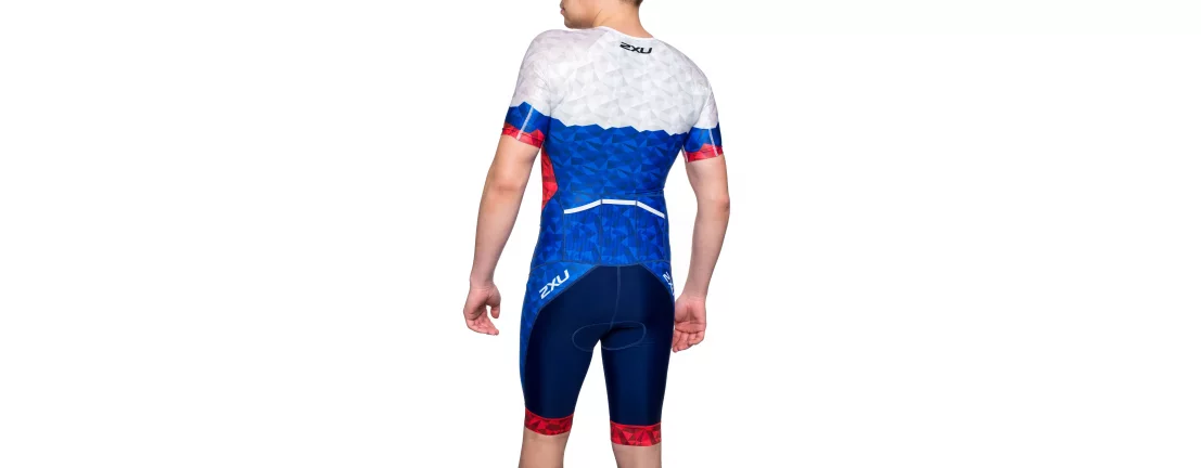 2XU Perform FullZip Sleeved Trisuit / Мужской кастомный стартовый костюм с рукавами фото 1