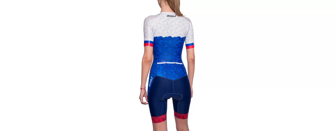 2XU Perform FullZip Sleeved Trisuit W / Женский кастомный стартовый костюм с рукавами 1