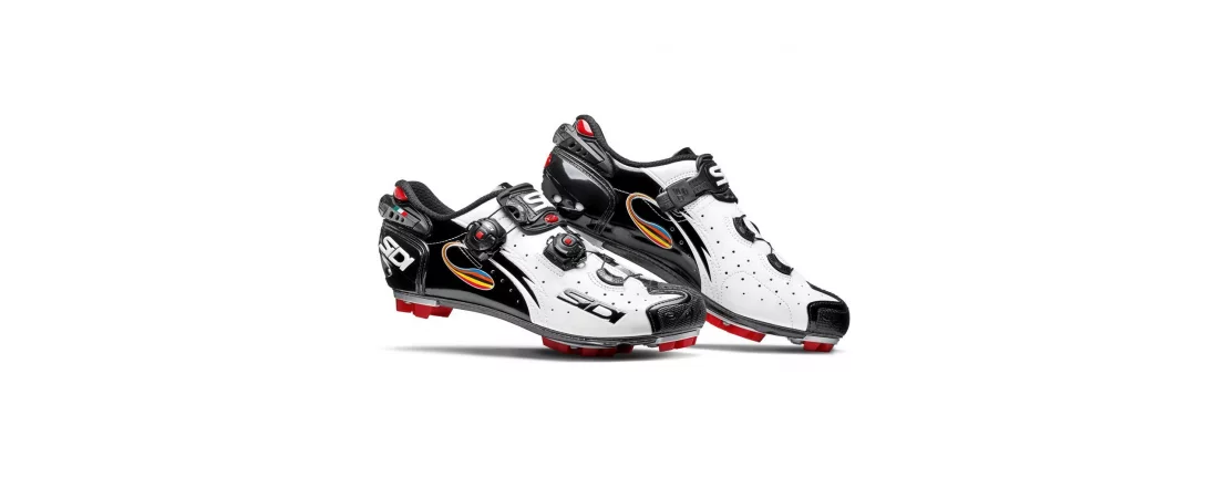 SIDI MTB DRAKO Carbon SRS / Велотуфли MTB (белый/черный лакированный) фото
