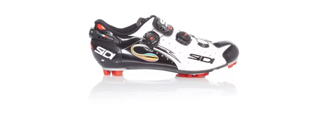 SIDI MTB DRAKO Carbon SRS / Велотуфли MTB (белый/черный лакированный) фото 5