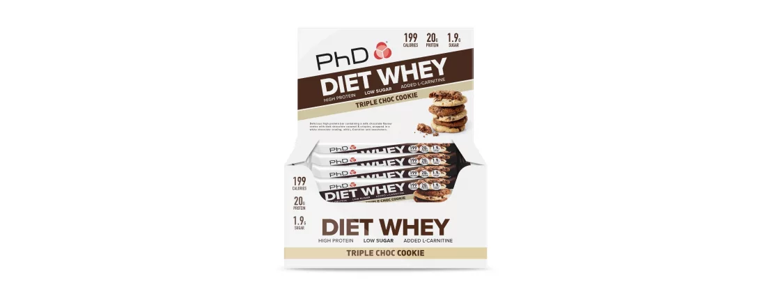 PhD Diet Whey Bar Тройное Шоколадное Печенье / Батончик протеиновый диетический (65g) 1