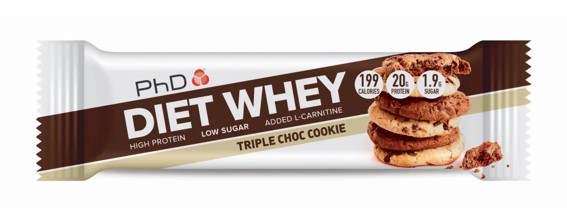 PhD Diet Whey Bar Тройное Шоколадное Печенье / Батончик протеиновый диетический (65g)