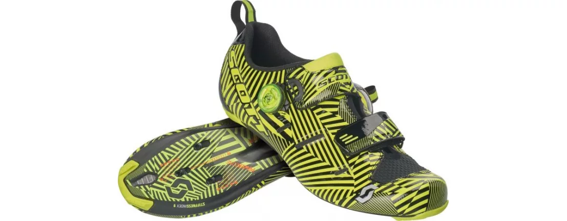 Scott Road Tri Carbon Gloss Black\Sulphur Yellow / Мужские велотуфли для триатлона фото Scott Road Tri Carbon Gloss Black\Sulphur Yellow / Мужские велотуфли для триатлона фото