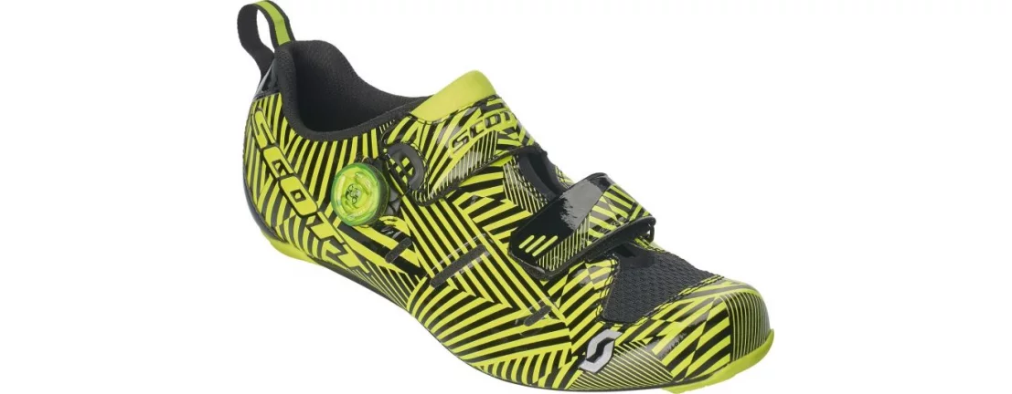 Scott Road Tri Carbon Gloss Black\Sulphur Yellow / Мужские велотуфли для триатлона фото 1 Scott Road Tri Carbon Gloss Black\Sulphur Yellow / Мужские велотуфли для триатлона фото 1