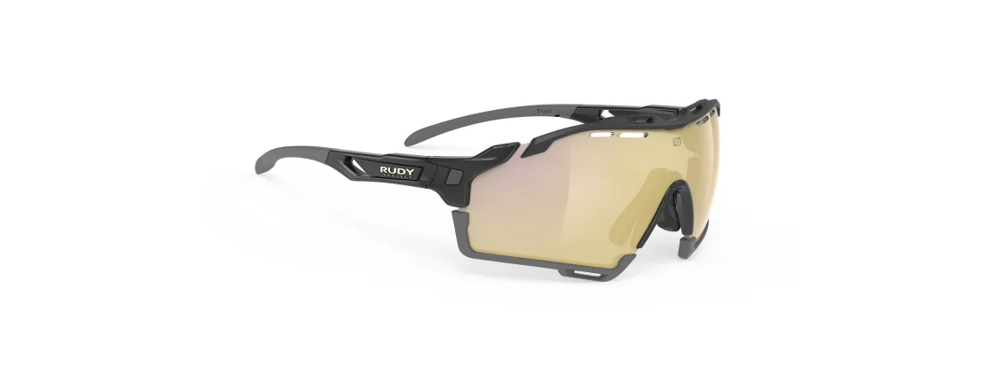 Очки Rudy Project CUTLINE Black Gloss - MLS Gold bumper - Black/Grey