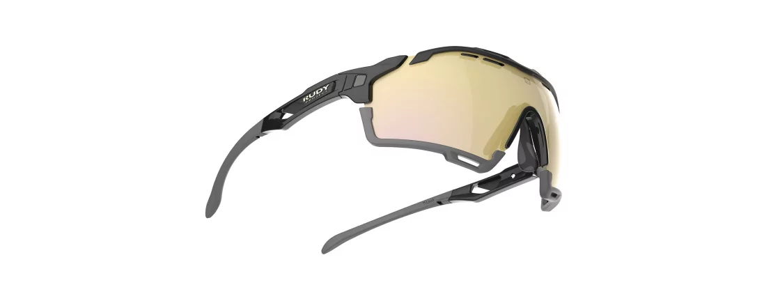 Очки Rudy Project CUTLINE Black Gloss - MLS Gold bumper - Black/Grey 2