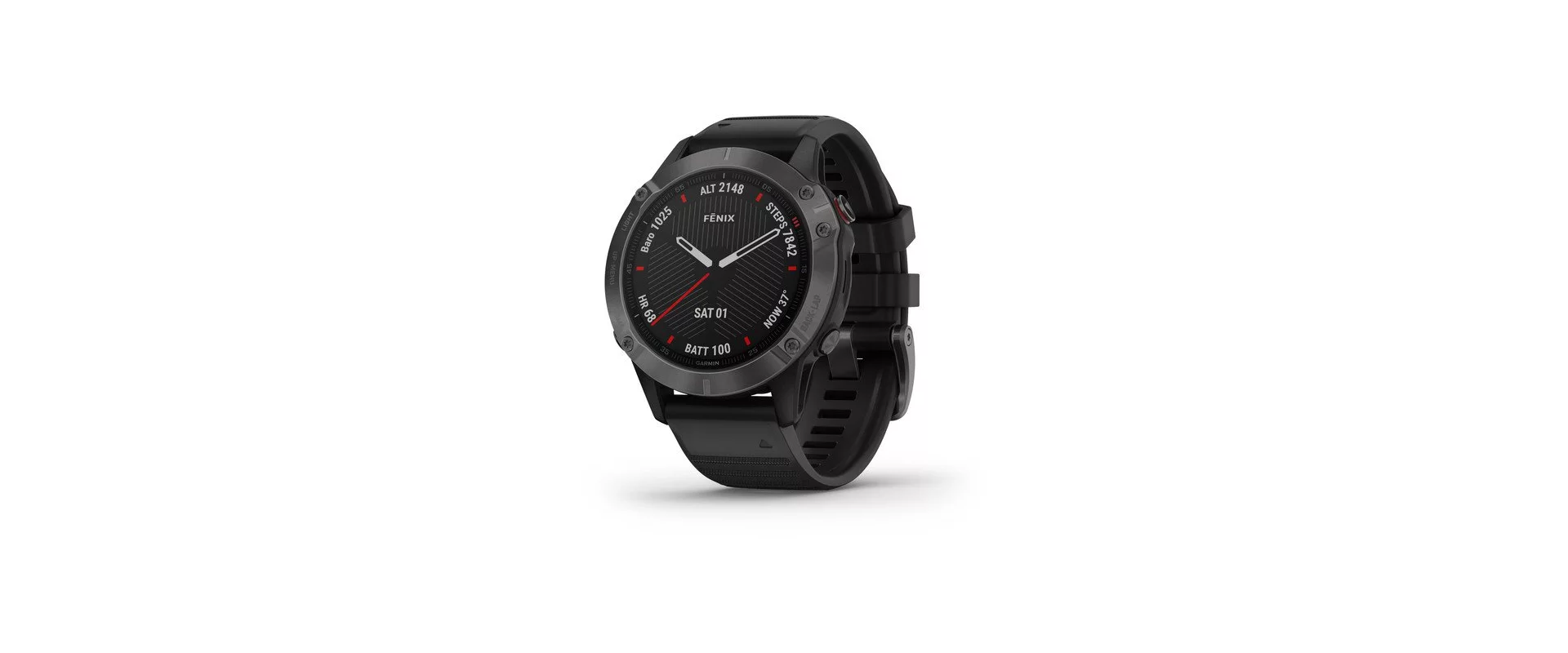 Garmin Fenix 6 Sapphire Cерый с черным ремешком / Смарт-часы беговые с GPS, HR и Garmin Pay