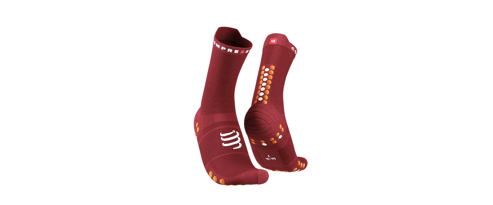 Compressport Pro Racing Socks V4.0 Run High - Brown - Orange / Носки беговые