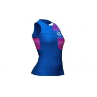 Compressport Tri Postural Tank Top W Blue V2.0 / Женская стартовая майка фото