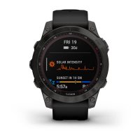 Garmin Fenix 7 Sapphire Solar титановый черный DLC с черным ремешком  фото 1