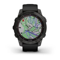 Garmin Fenix 7 Sapphire Solar титановый черный DLC с черным ремешком  фото 3