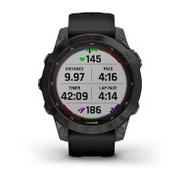 Garmin Fenix 7 Sapphire Solar титановый черный DLC с черным ремешком  фото 8