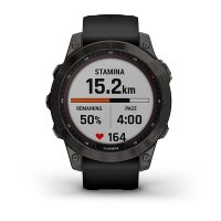 Fenix 7 Sapphire Solar титановый серый DLC с черным ремешком  фото 1