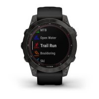 Fenix 7 Sapphire Solar титановый серый DLC с черным ремешком  фото 7