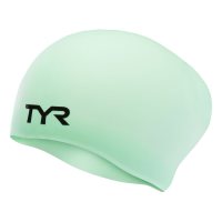 TYR Long Hair Wrinkle-Free Silicone Cap Green / Шапочка для длинных волос силиконовая фото