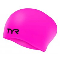 TYR Long Hair Wrinkle-Free Silicone Cap Pink / Шапочка для длинных волос силиконовая фото