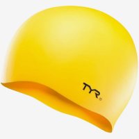 TYR Wrinkle Free Silicone Cap Yellow / Шапочка плавательная фото 1