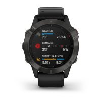 Garmin Fenix 6 Sapphire Cерый с черным ремешком / Смарт-часы беговые с GPS, HR и Garmin Pay фото 2