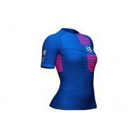 Compressport Tri Postural SS Top W Blue V2.0 / Женская стартовая футболка фото