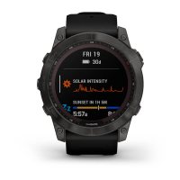 Fenix 7X Sapphire Solar титановый угольно-серый DLC с силиконовым ремешком  фото 1