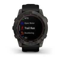 Fenix 7X Sapphire Solar титановый угольно-серый DLC с силиконовым ремешком  фото 3