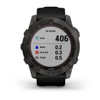 Fenix 7X Sapphire Solar титановый угольно-серый DLC с силиконовым ремешком  фото 2