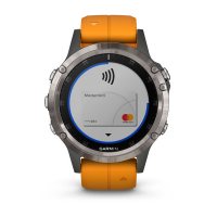 Garmin Fenix 5 Plus Sapphire Titan Оранжевый / Смарт-часы беговые с GPS, HR и Garmin Pay фото 2