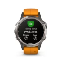 Garmin Fenix 5 Plus Sapphire Titan Оранжевый / Смарт-часы беговые с GPS, HR и Garmin Pay фото 3