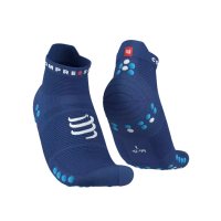 Compressport Pro Racing Socks V4.0 Run Low Носки V4 Run Low Sodalite/Fluo Blue  фото