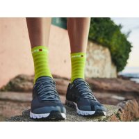 Compressport Pro Racing Socks V4.0 Ultralight Run High - Primerose - Fjord Blue / Носки беговые фото 1