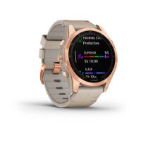 Fenix 7s Sapphire Solar титановый цвета розовое золото с песчаным кожаным ремешком  фото 1