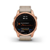 Fenix 7s Sapphire Solar титановый цвета розовое золото с песчаным кожаным ремешком  фото 7