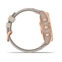 Fenix 7s Sapphire Solar титановый цвета розовое золото с песчаным кожаным ремешком  фото 8