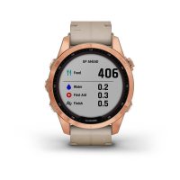 Fenix 7s Sapphire Solar титановый цвета розовое золото с песчаным кожаным ремешком  фото 5