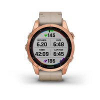 Fenix 7s Sapphire Solar титановый цвета розовое золото с песчаным кожаным ремешком  фото 9
