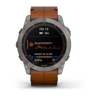 Fenix 7X Sapphire Solar титановый черный с коричневым кожаным ремешком  фото 1