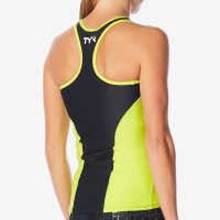 TYR Competitor Tri Tank W Black Yellow / Женская стартовая майка фото 2