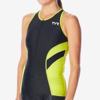 TYR Competitor Tri Tank W Black Yellow / Женская стартовая майка фото 3