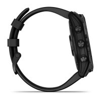 Garmin Fenix 7X Sapphire Solar титановый черный DLC с силиконовым ремешком фото 4