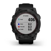 Garmin Fenix 7X Sapphire Solar титановый черный DLC с силиконовым ремешком фото 7