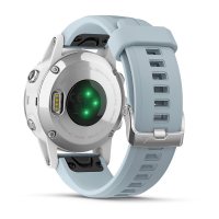 Garmin Fenix 5s Plus белый, с голубым ремешком фото 9