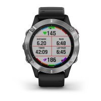 Garmin Fenix 6 серебристый с черным ремешком фото 5