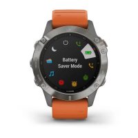 Garmin Fenix 6 Sapphire титановый с оранжевым ремешком фото 5