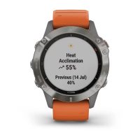 Garmin Fenix 6 Sapphire титановый с оранжевым ремешком фото 6