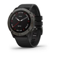 Garmin Fenix 6X Sapphire серый DLC с черным ремешком фото