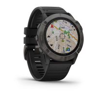 Garmin Fenix 6X Sapphire серый DLC с черным ремешком фото 1