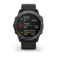 Garmin Fenix 6X Sapphire серый DLC с черным ремешком фото 2