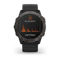 Garmin Fenix 6X Pro Solar титановый серый DLC с черным ремешком фото 1