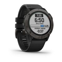 Garmin Fenix 6X Pro Solar титановый серый DLC с черным ремешком фото 2