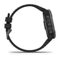 Garmin Fenix 6X Pro Solar титановый серый DLC с черным ремешком фото 5